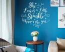 She leaves a little sparkle wherever she goes wall decal